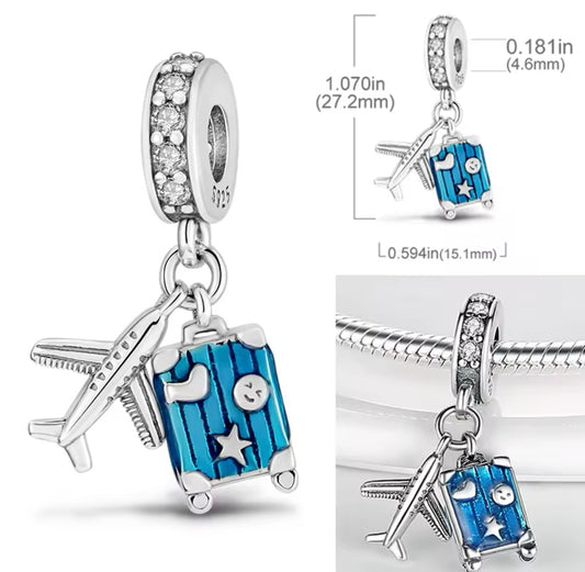AVION Y MALETA AZUL
